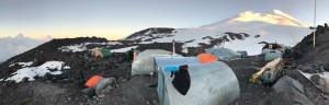 Philip Schreiber, oberes Lager am Elbrus von Norden